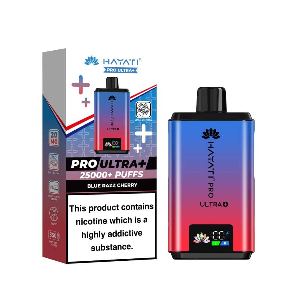 Hayati Pro Ultra Plus 25k Prefilled Vape Kit Blue Razz Cherry