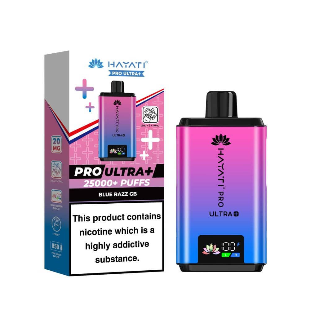 Hayati Pro Ultra Plus 25k Prefilled Vape Kit Blue Razz GB