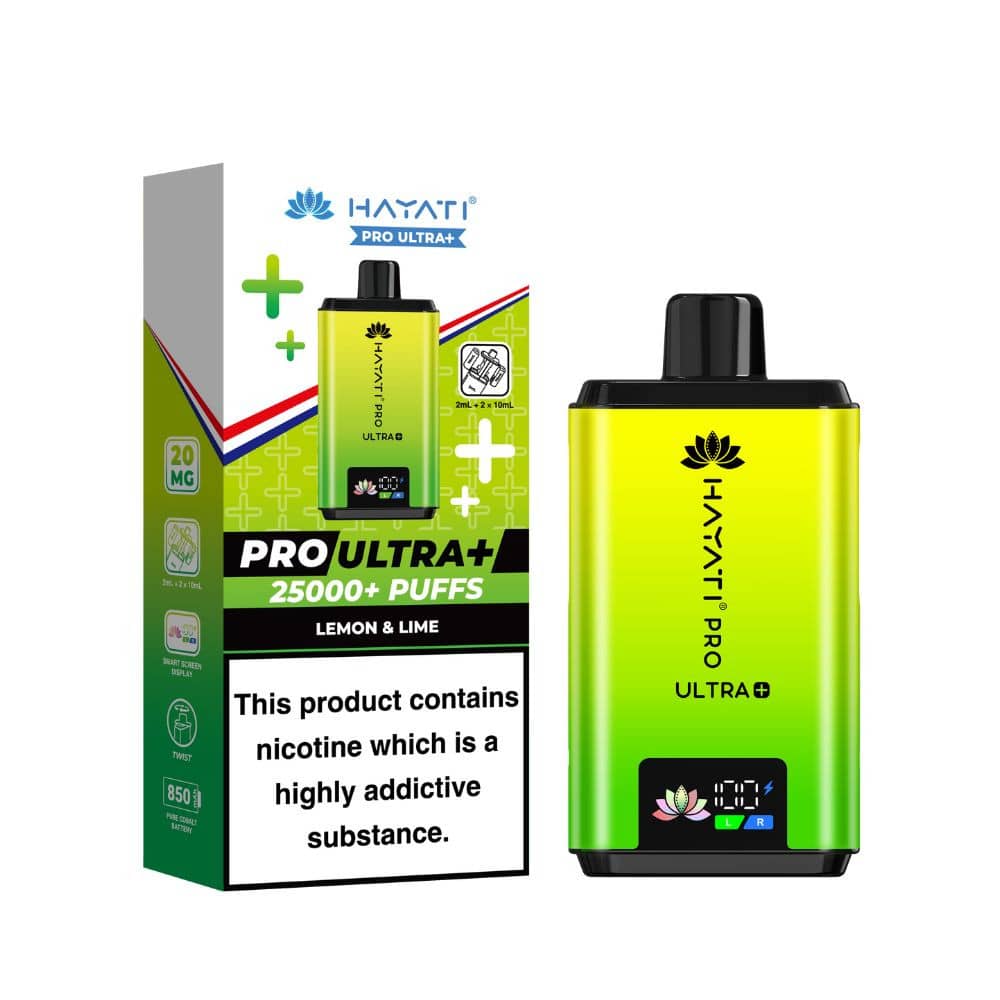 Hayati Pro Ultra Plus 25k Prefilled Vape Kit Lemon & Lime
