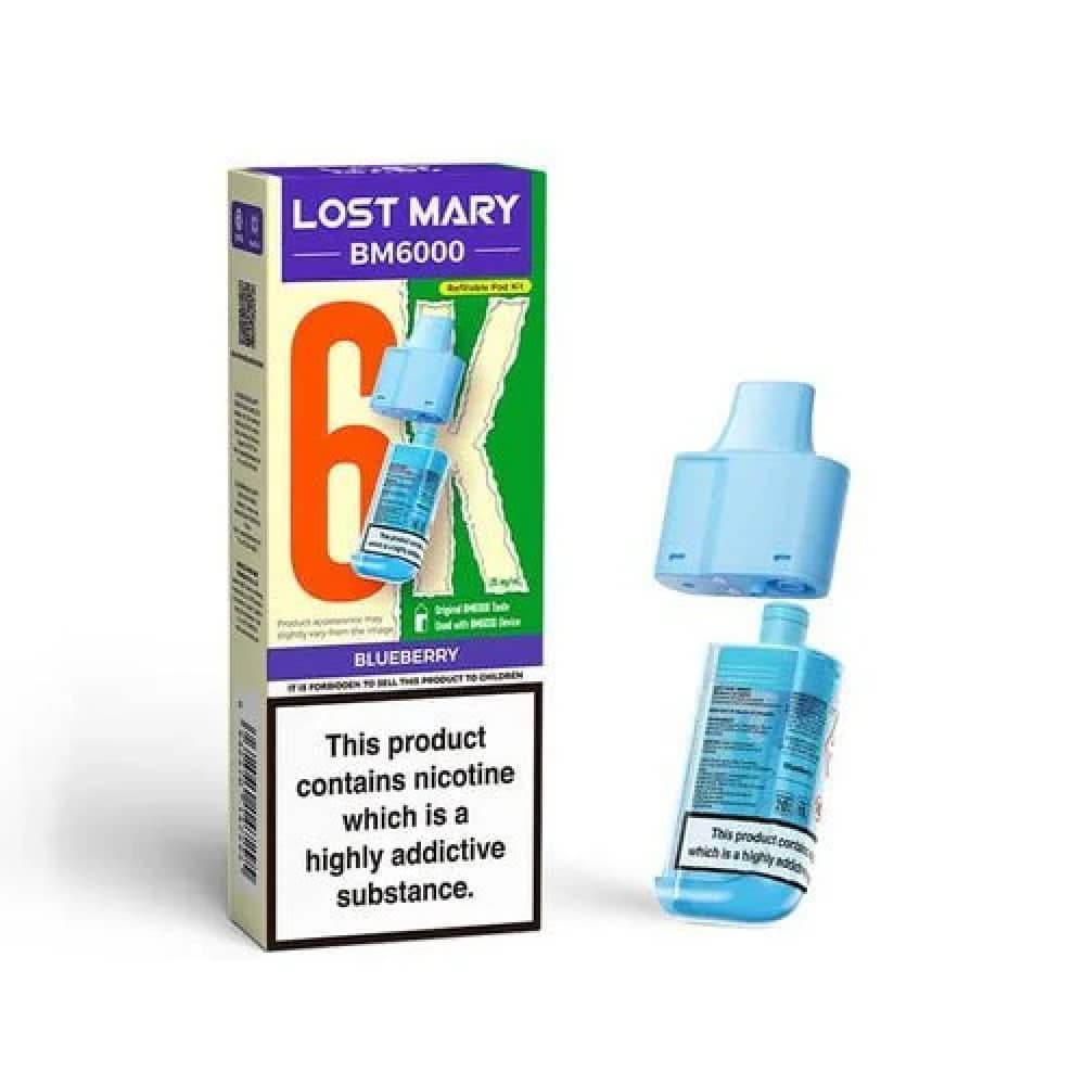 Lost Mary Bm6000 Refill Pods | 6,000 Puffs Blueberry
