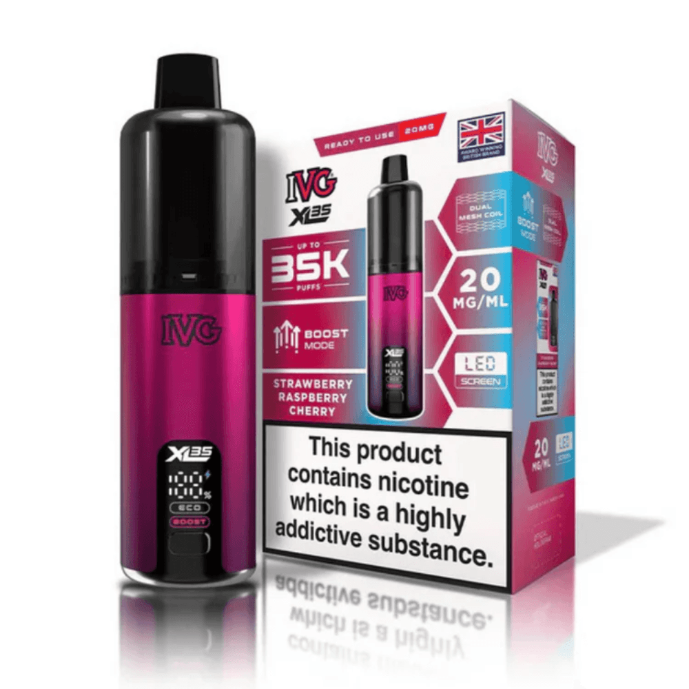 IVG XL 35K Prefilled Pod Vape Kit Strawberry Raspberry Cherry Ice
