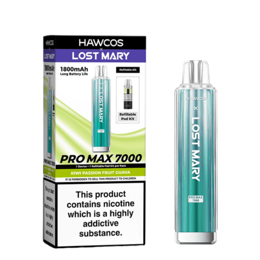 Hawcos x Lost Mary Pro Max 7000 Kiwi Passion Fruit Guava