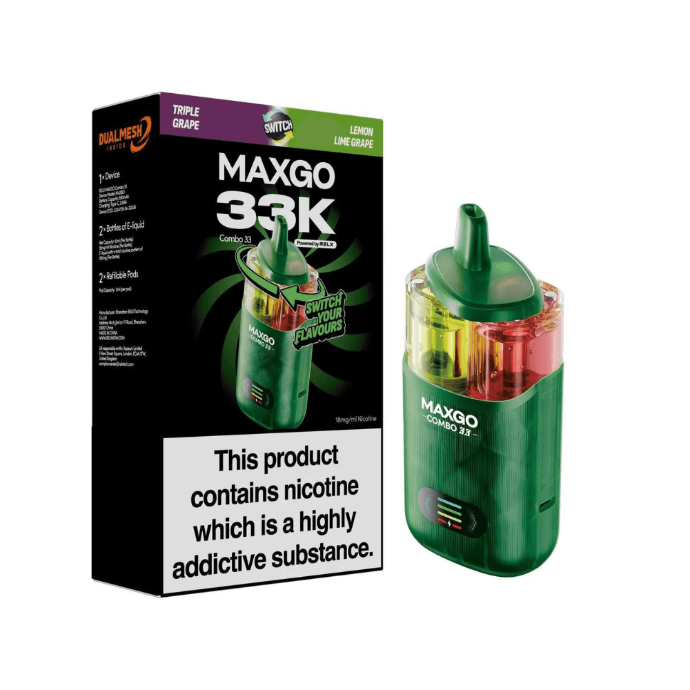 Maxgo 33k Prefilled Vape Kit Triple Grape / Lemon Lime Grape