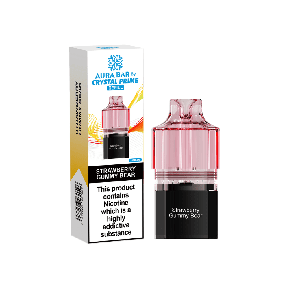 Crystal Prime Aura Bar 10k Pods Strawberry Gummy Bear