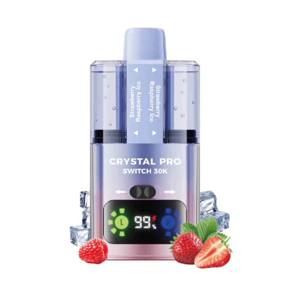 Crystal Pro Switch 30k Prefilled Vape Kit Strawberry Raspberry Ice