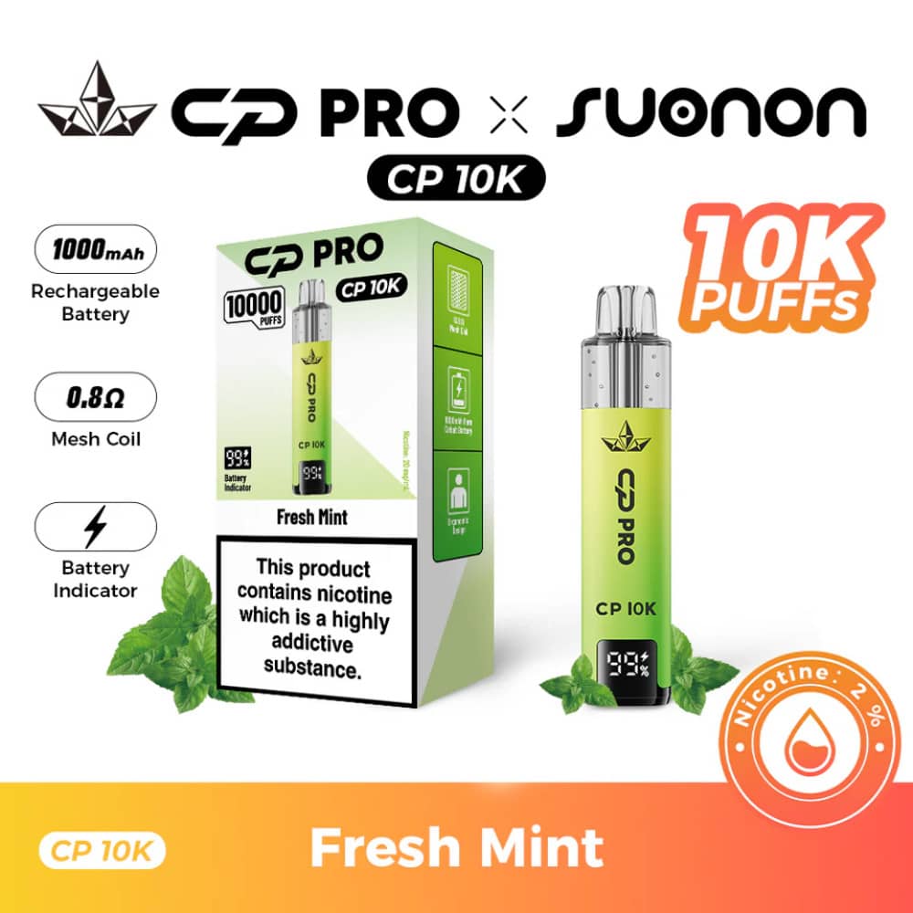 Crystal Pro CP 10k Prefilled Pod Vape Kit Fresh Mint