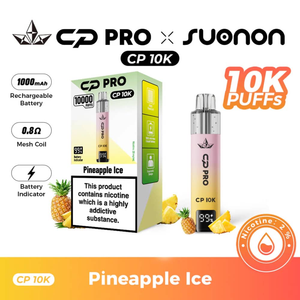 Crystal Pro CP 10k Prefilled Pod Vape Kit Pineapple Ice