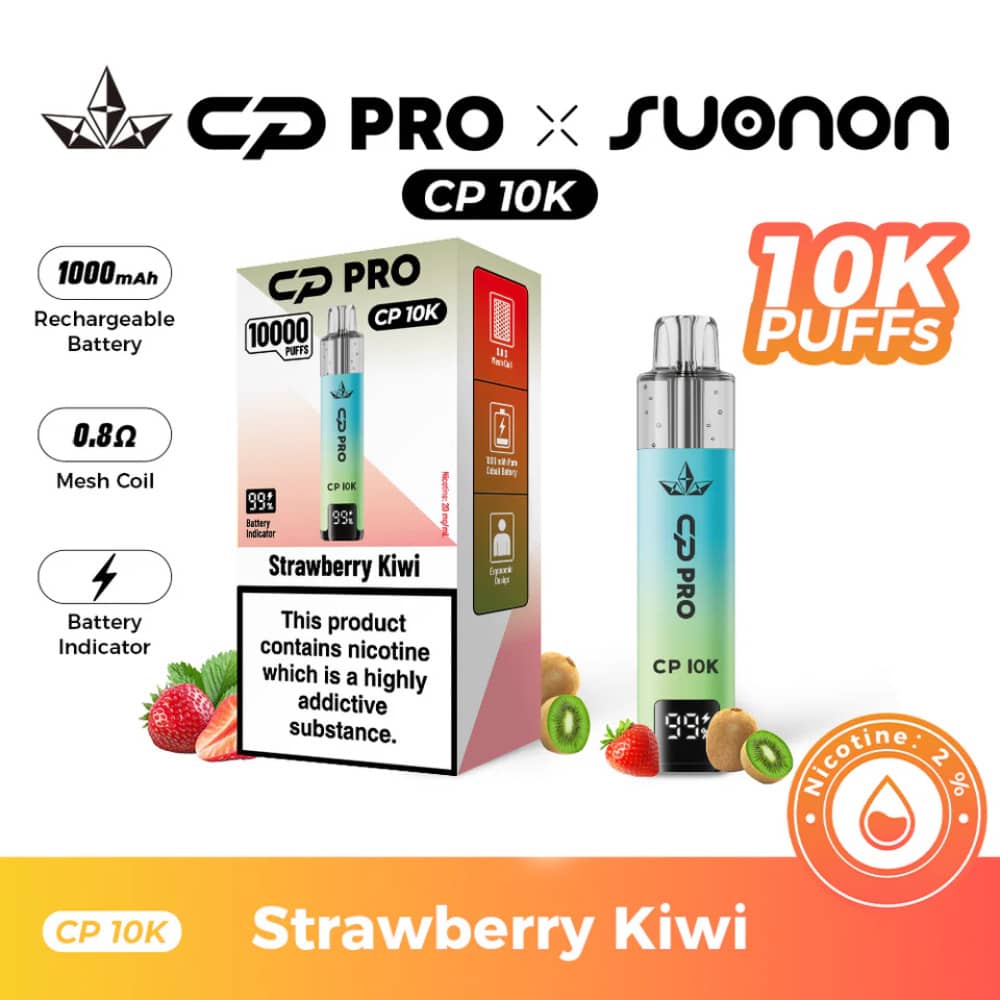 Crystal Pro CP 10k Prefilled Pod Vape Kit Strawberry kiwi