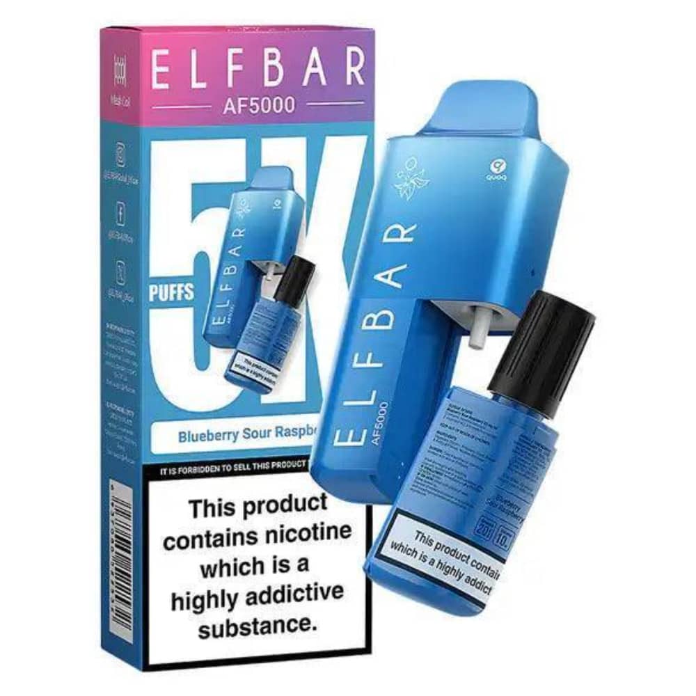 Elf Bar Af5000 Prefilled Vape Kit Blueberry Sour Raspberry