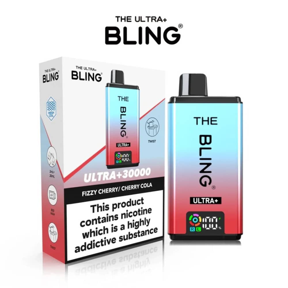 The Crystal Bling Ultra Plus 30K Prefilled Vape Kit Fizzy Cherry / Cherry Cola