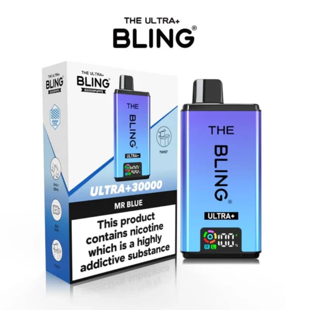 The Crystal Bling Ultra Plus 30K Prefilled Vape Kit Mr Blue