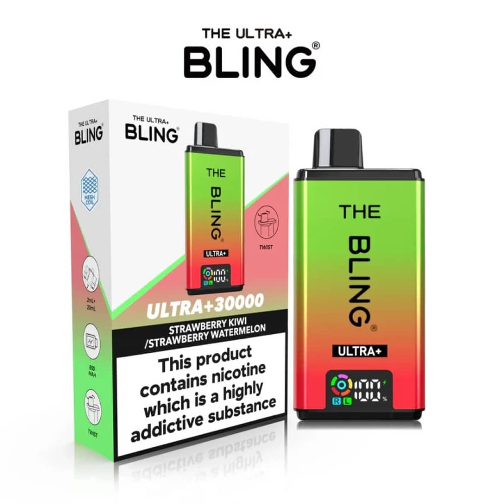 The Crystal Bling Ultra Plus 30K Prefilled Vape Kit Strawberry Kiwi / Strawberry Watermelon