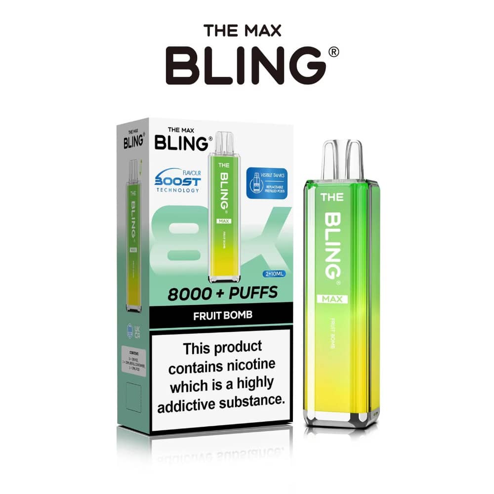 The Crystal Bling Pro Max 10k Prefilled Vape Kit Fruit Bomb