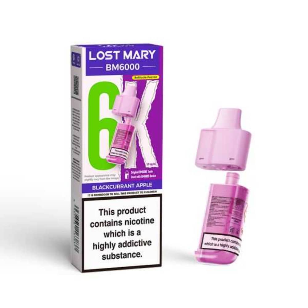 Lost Mary Bm6000 Refill Pods | 6,000 Puffs Blackcurrant Apple