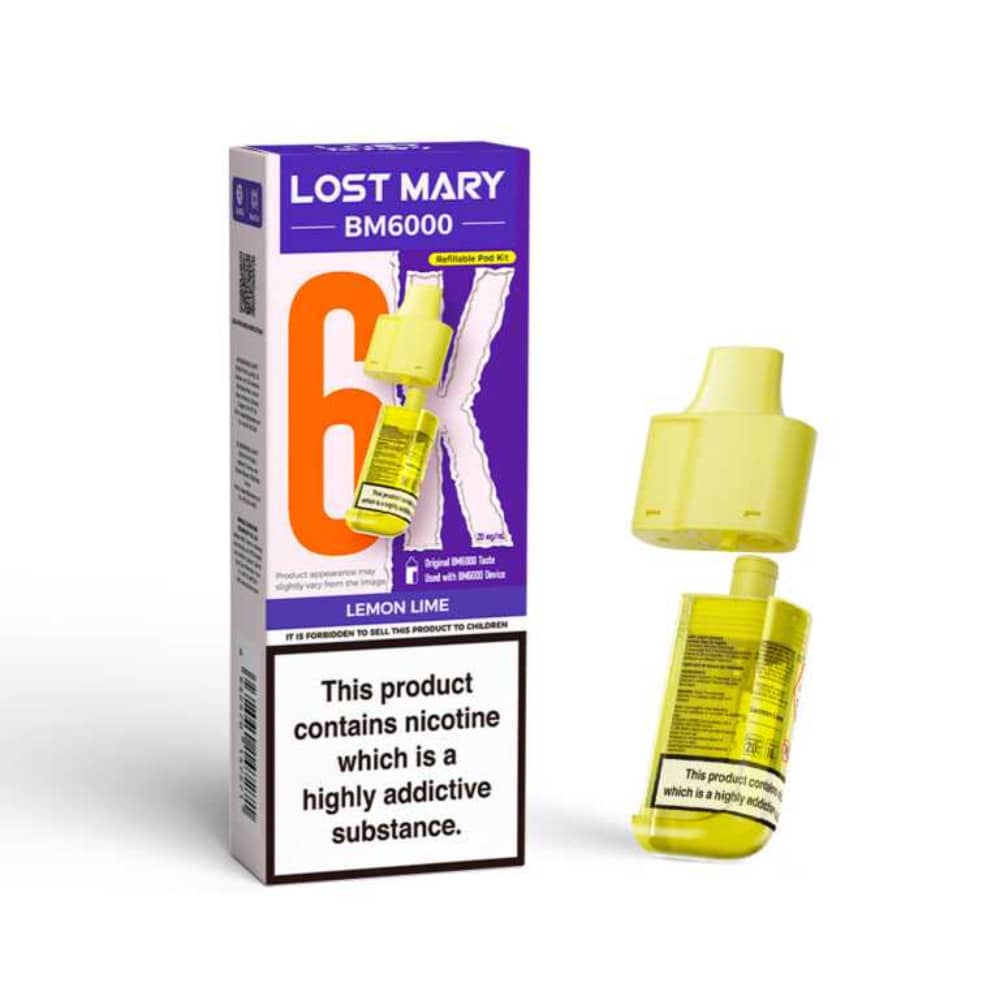 Lost Mary Bm6000 Refill Pods | 6,000 Puffs Lemon Lime