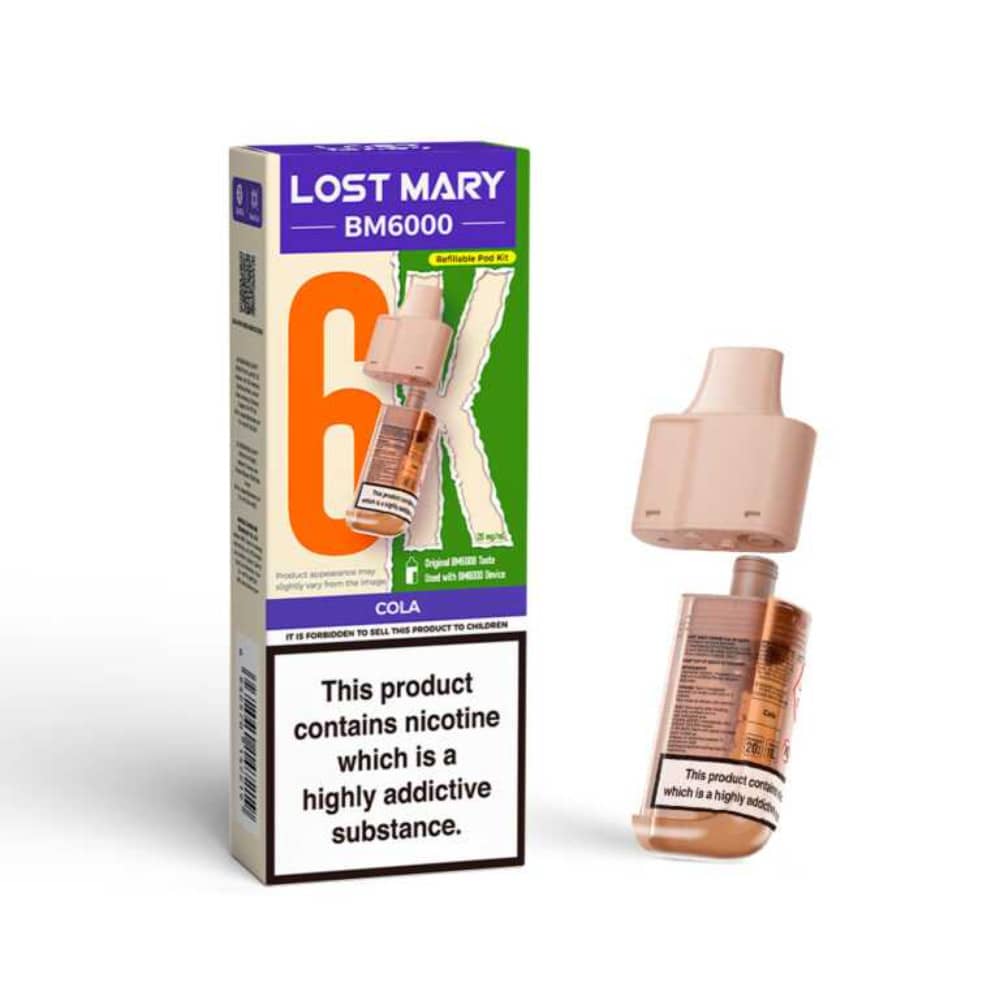 Lost Mary Bm6000 Refill Pods | 6,000 Puffs Cola