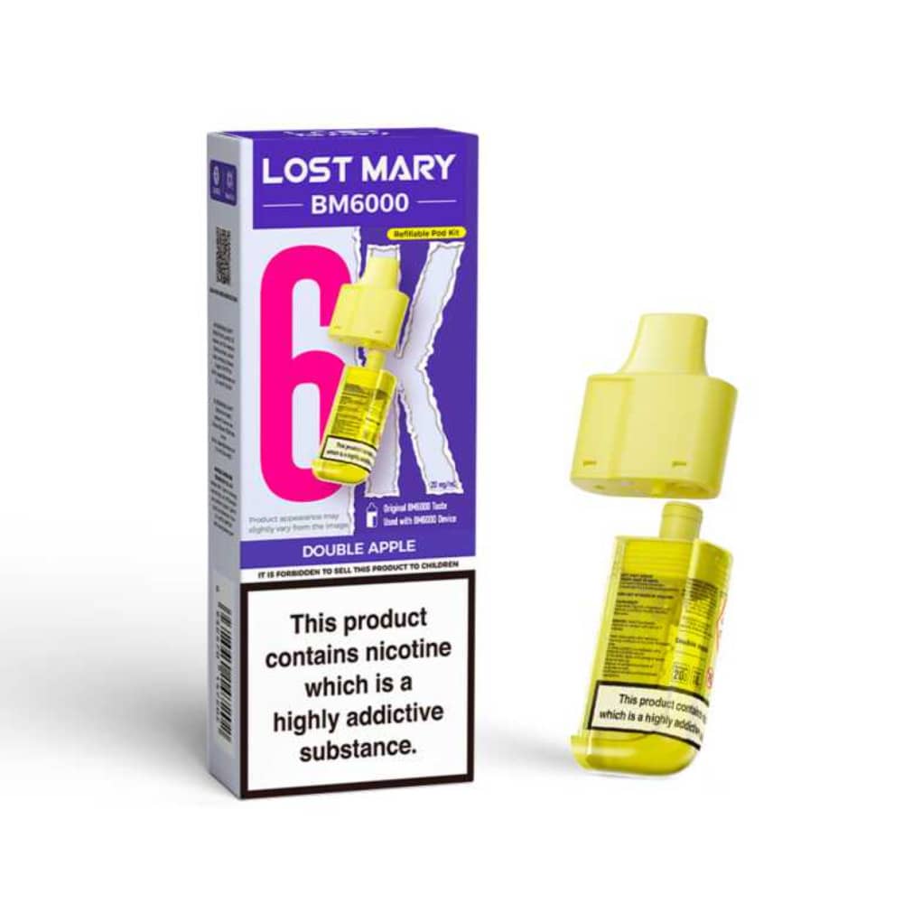 Lost Mary Bm6000 Refill Pods | 6,000 Puffs Double Apple