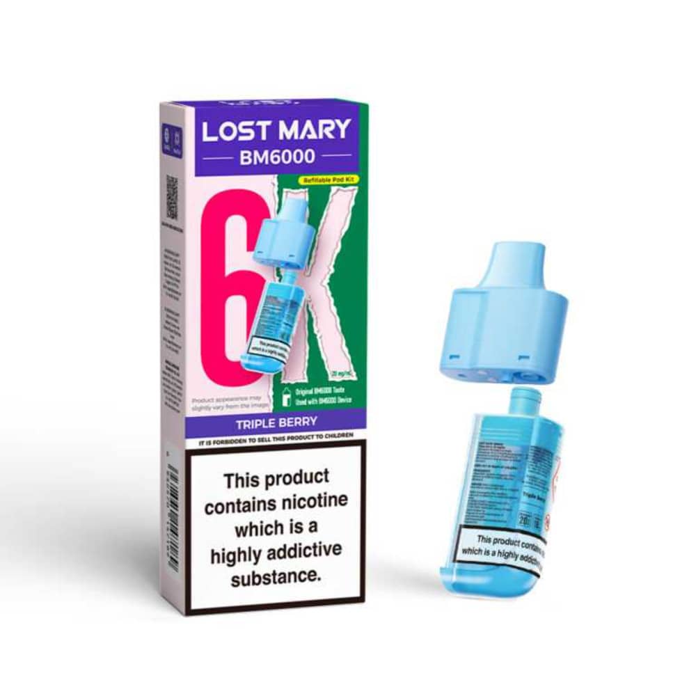 Lost Mary Bm6000 Refill Pods | 6,000 Puffs Triple Berry