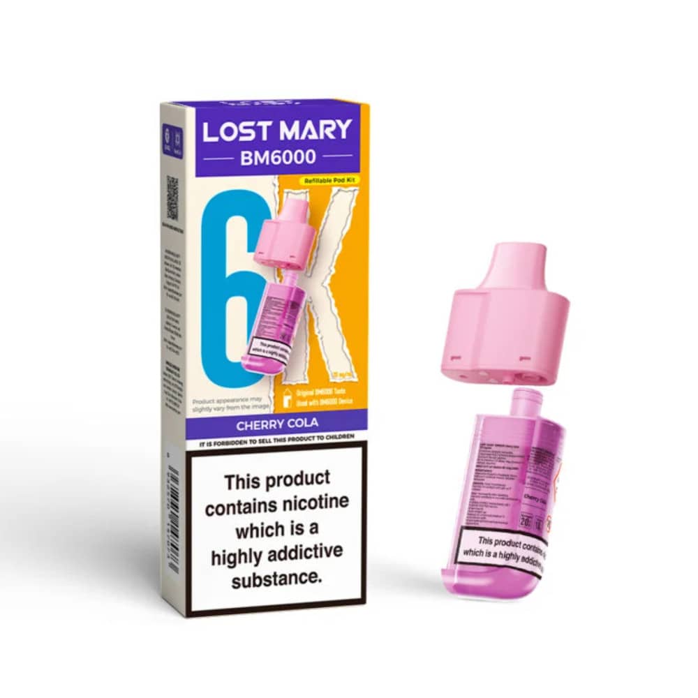 Lost Mary Bm6000 Refill Pods | 6,000 Puffs Cherry Cola