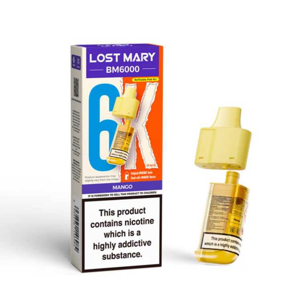 Lost Mary Bm6000 Refill Pods | 6,000 Puffs Mango