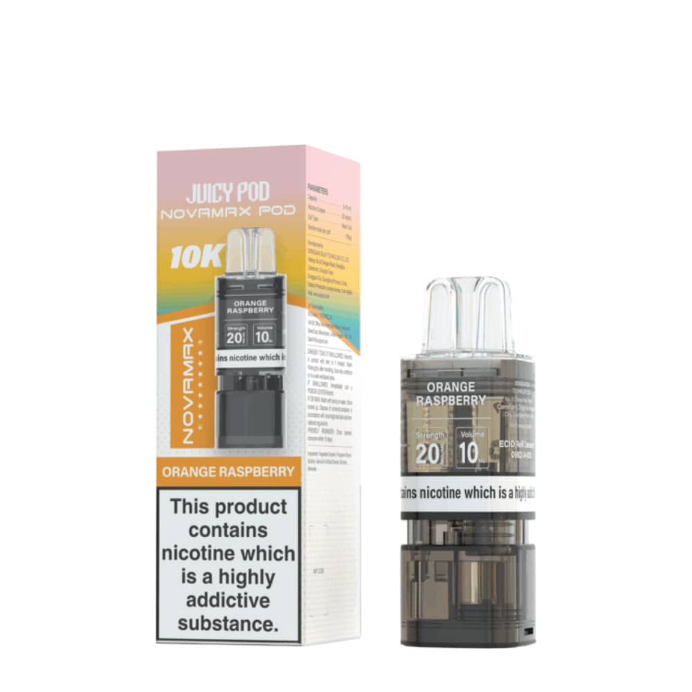 Juicy Pod Novamax 10K Pods Orange Raspberry