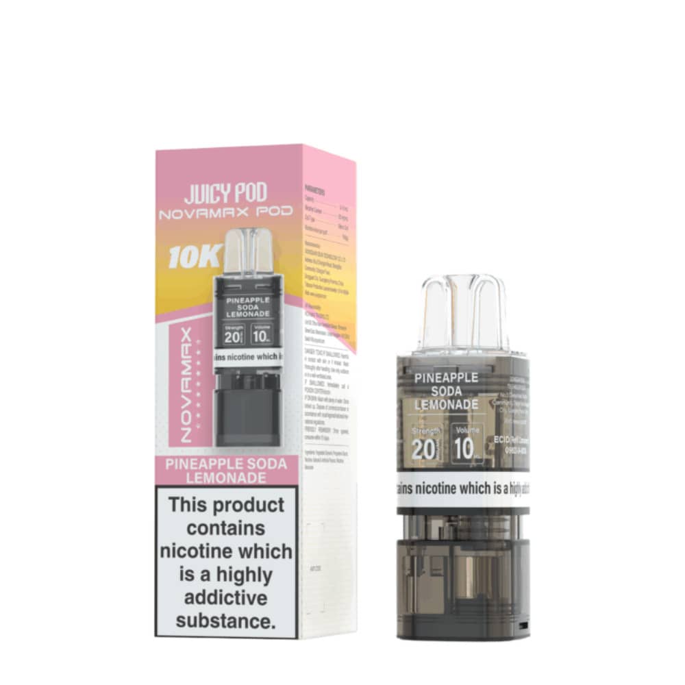 Juicy Pod Novamax 10K Pods Pineapple Soda Lemonade