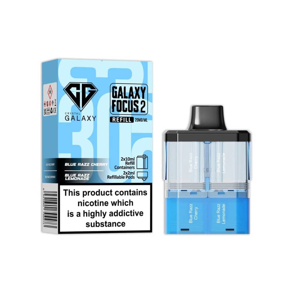 Crystal Galaxy 30k Focus 2 Pods Blue Razz Cherry / Blue Razz Lemonade