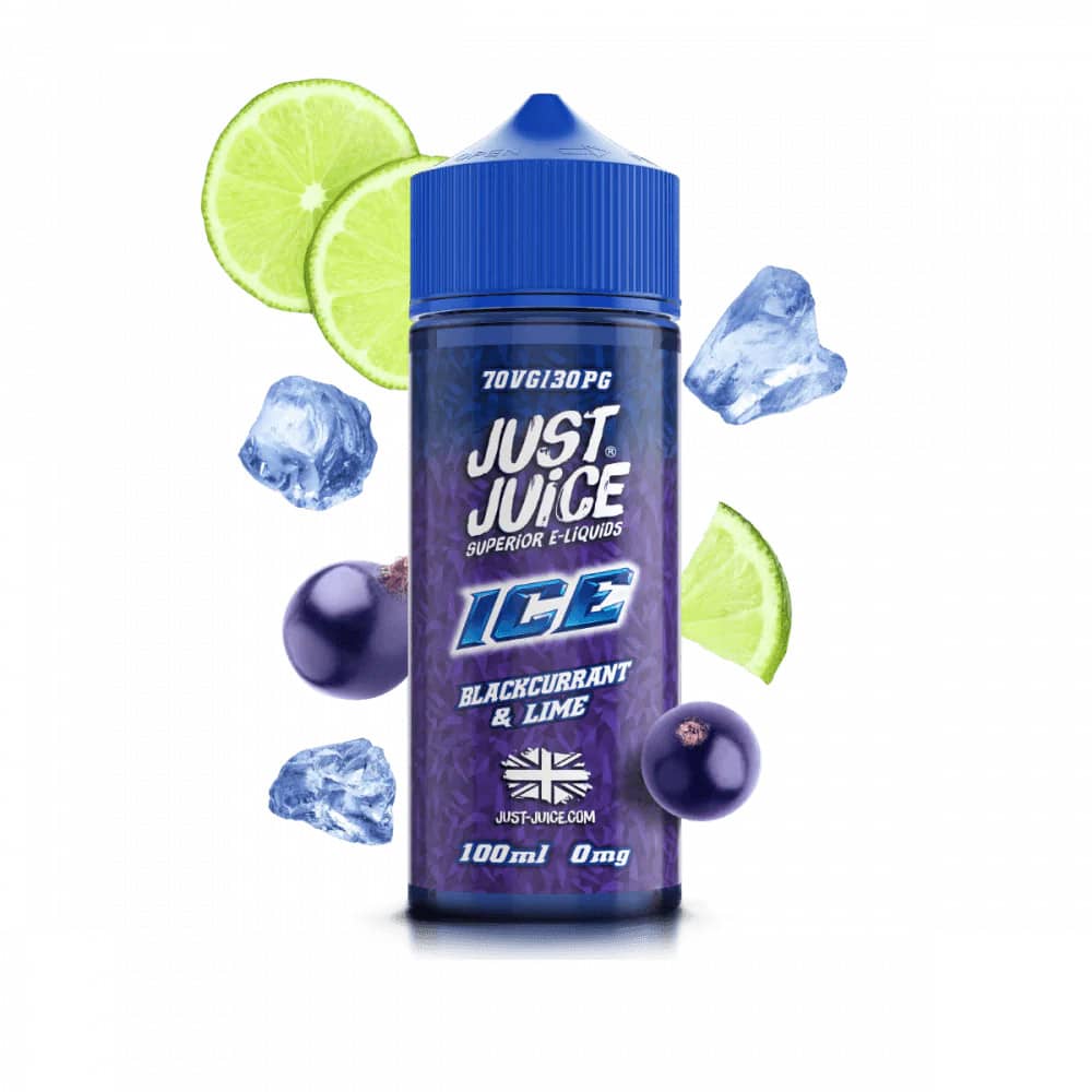 Just Juice 100ml E-Liquids Blackcurrant & Lime On Ice