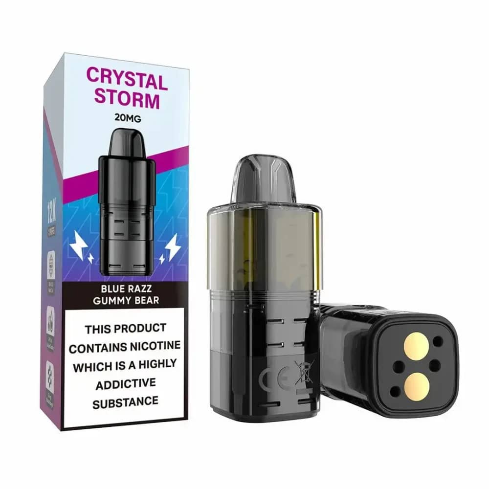 Crystal Strom Bar 12k Refill Pods | 20mg Blue Razz Gummy Bear