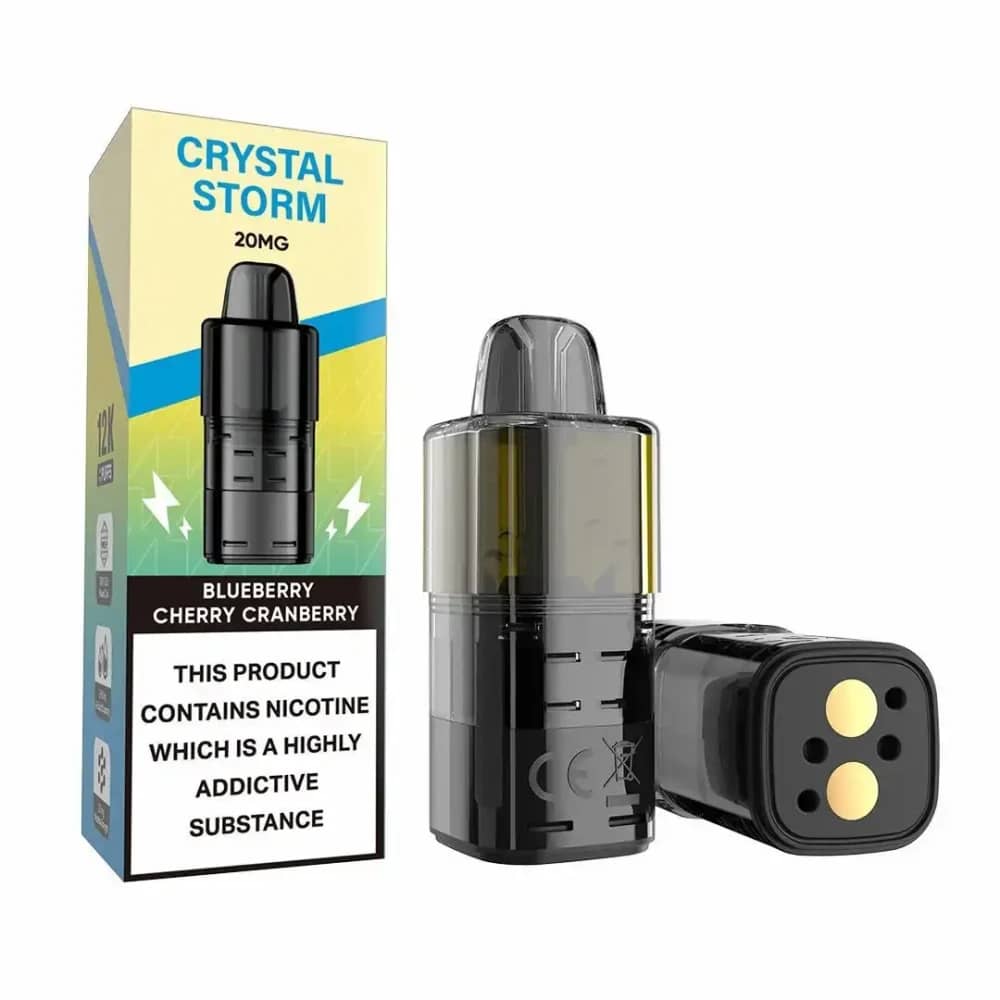 Crystal Strom Bar 12k Refill Pods | 20mg Blueberry Cherry Cranberry