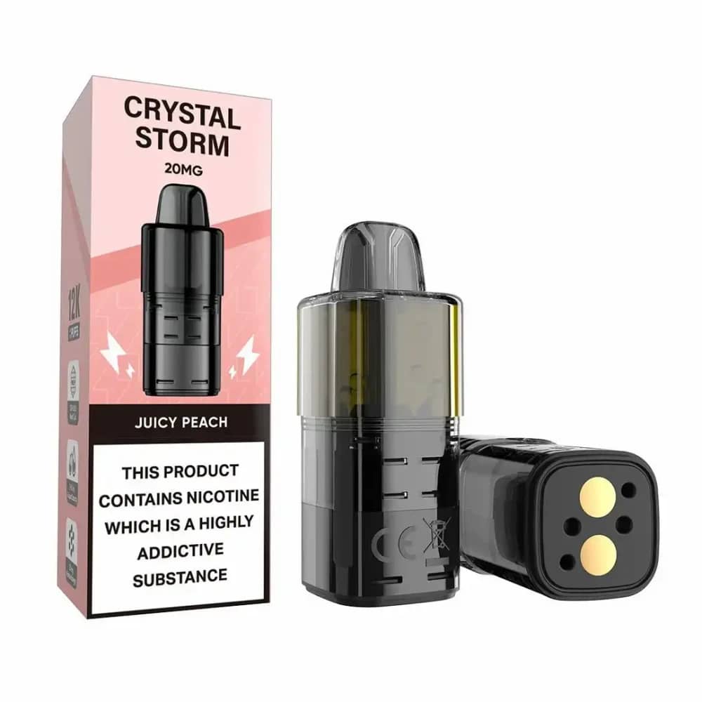 Crystal Strom Bar 12k Refill Pods | 20mg Juicy Peach