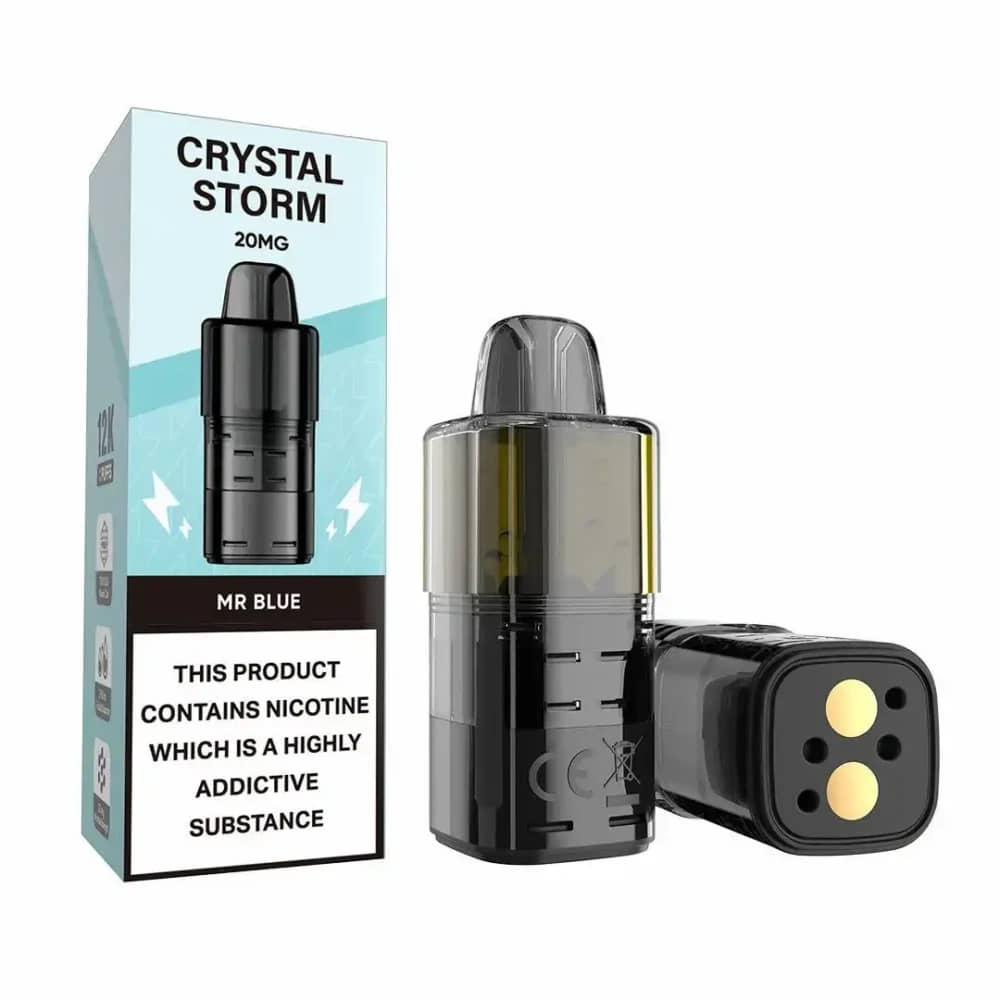 Crystal Strom Bar 12k Refill Pods | 20mg Mr Blue