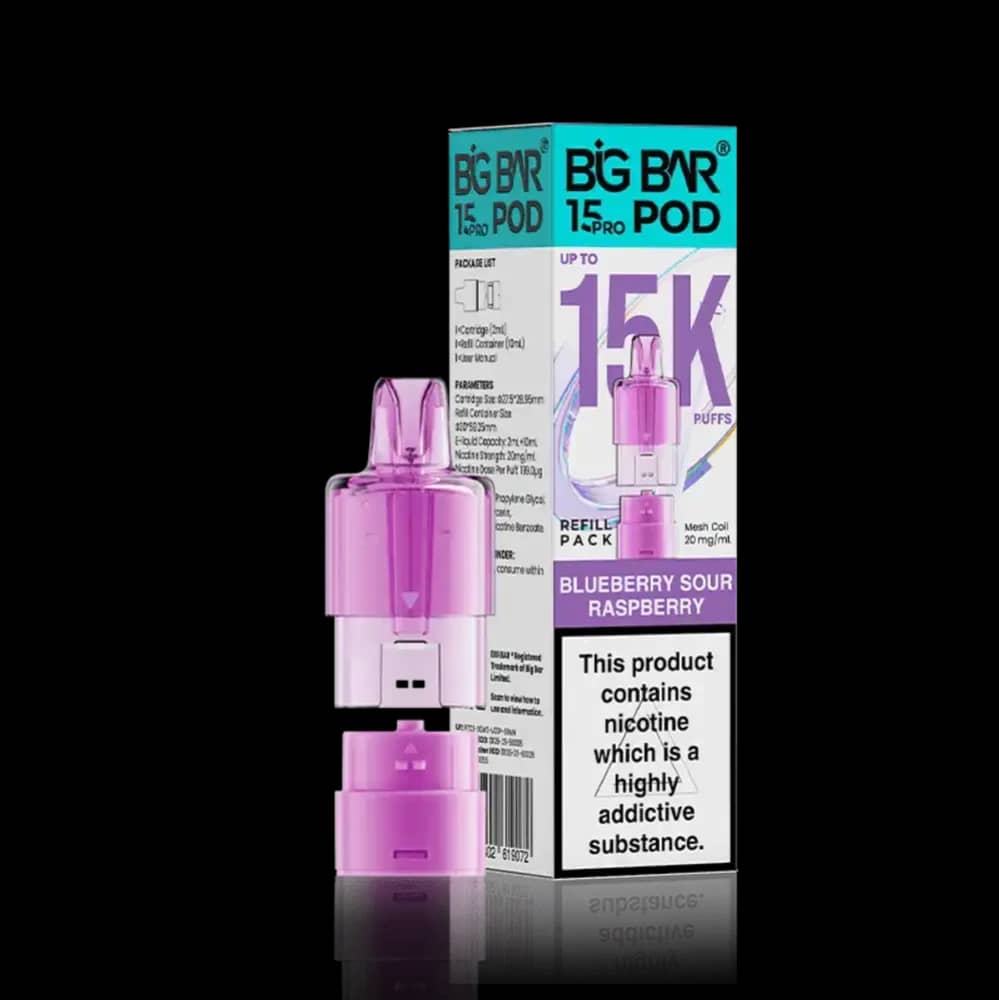 Big Bar Pro 15k Refill Pods Blueberry Sour Raspberry
