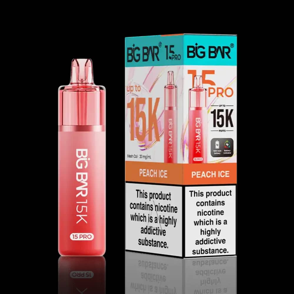 Big Bar Pro 15k Prefilled Vape Kit Peach Ice