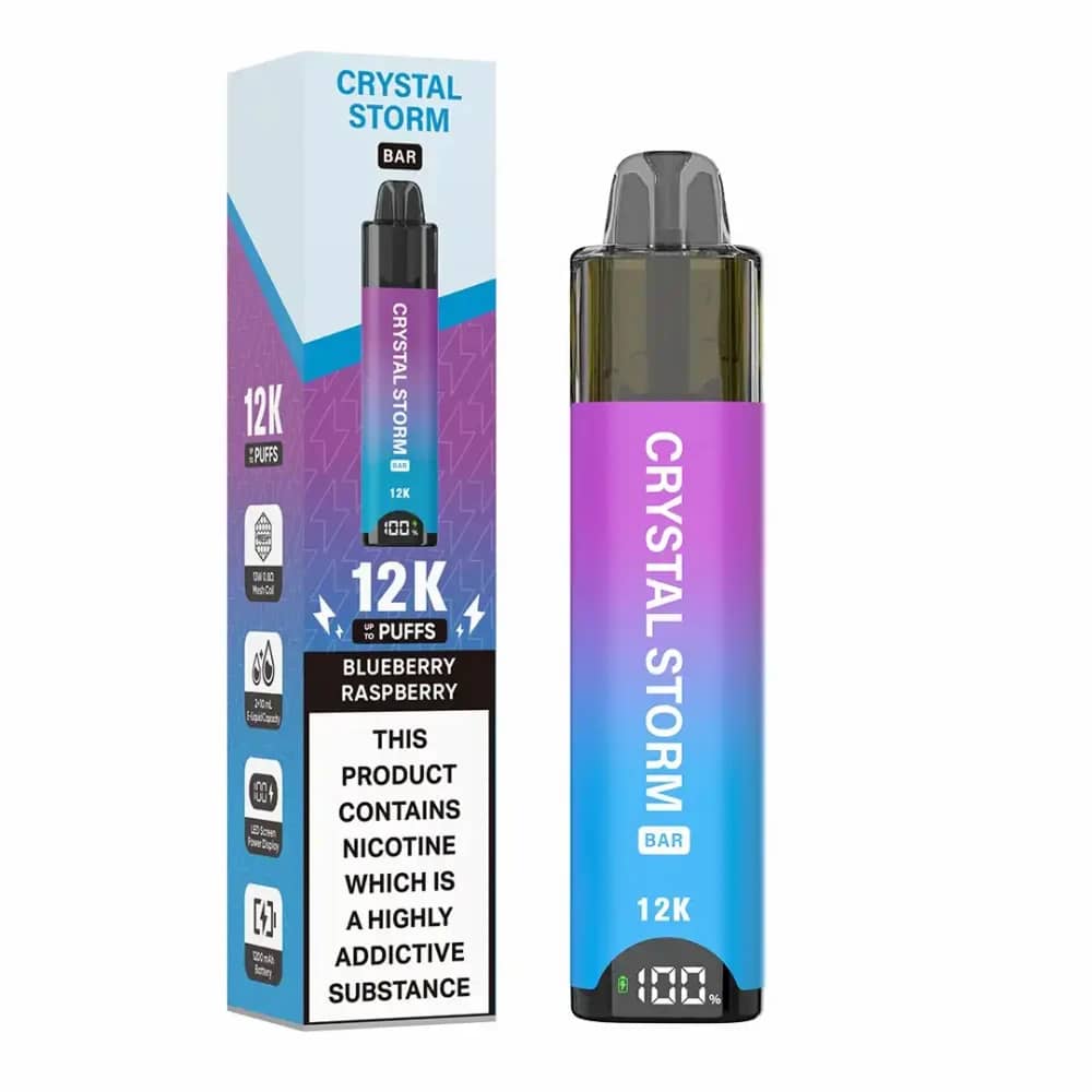 Crystal Strom Bar 12k | Prefilled 20mg Pod Kit Blueberry Raspberry
