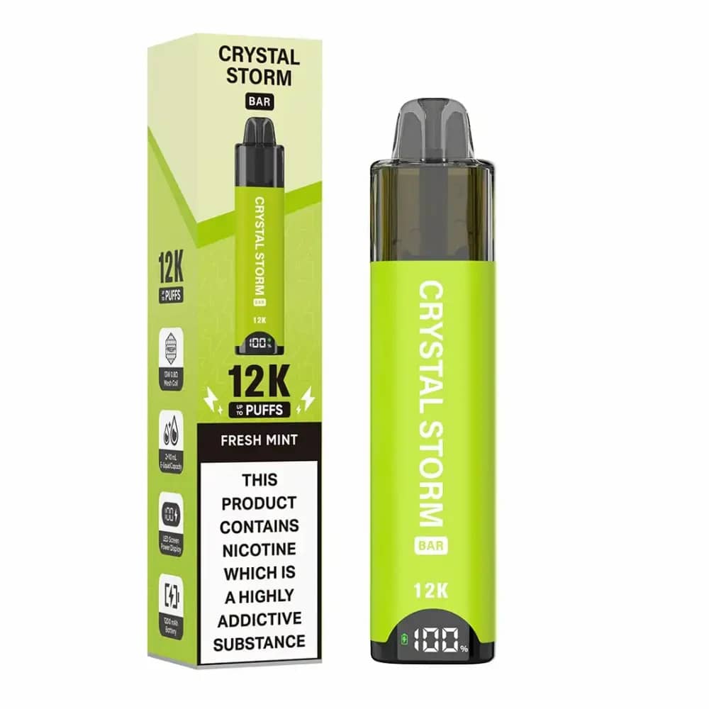 Crystal Strom Bar 12k | Prefilled 20mg Pod Kit Fresh Mint
