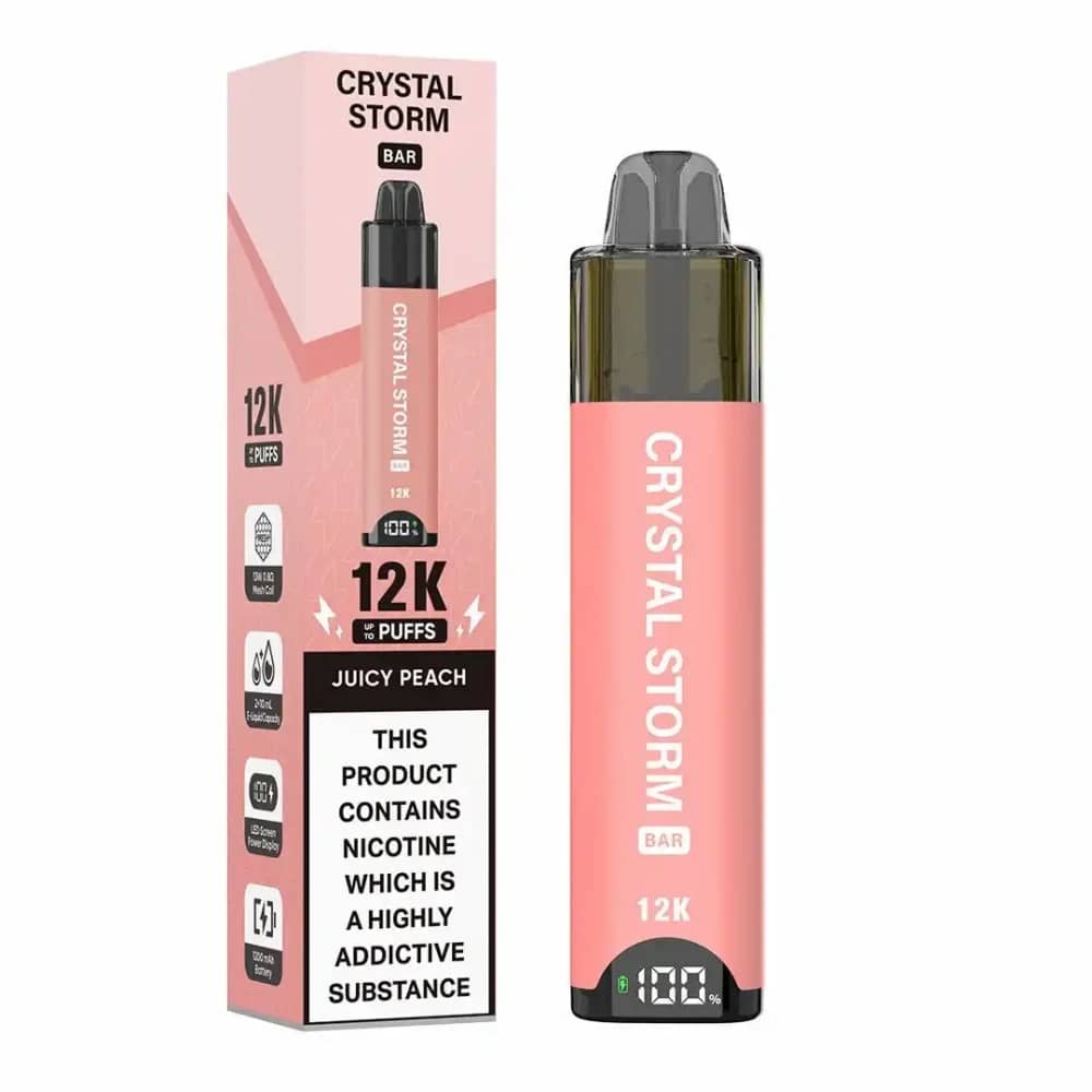 Crystal Strom Bar 12k | Prefilled 20mg Pod Kit Juicy Peach