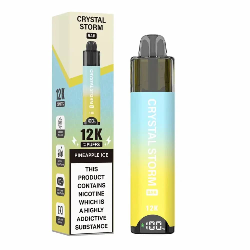 Crystal Strom Bar 12k | Prefilled 20mg Pod Kit Pineapple Ice