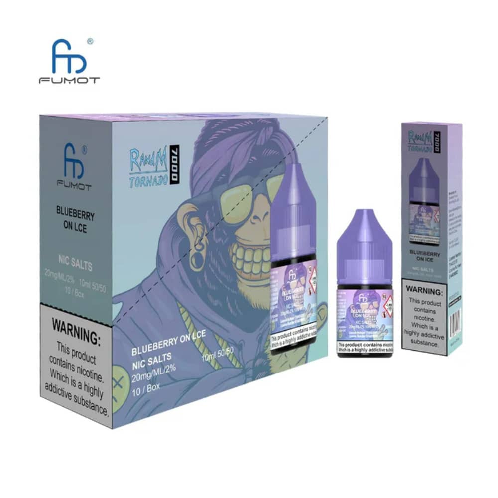 RandM 7000 Nic Salts E-Liquids 10ml Blueberry On Ice