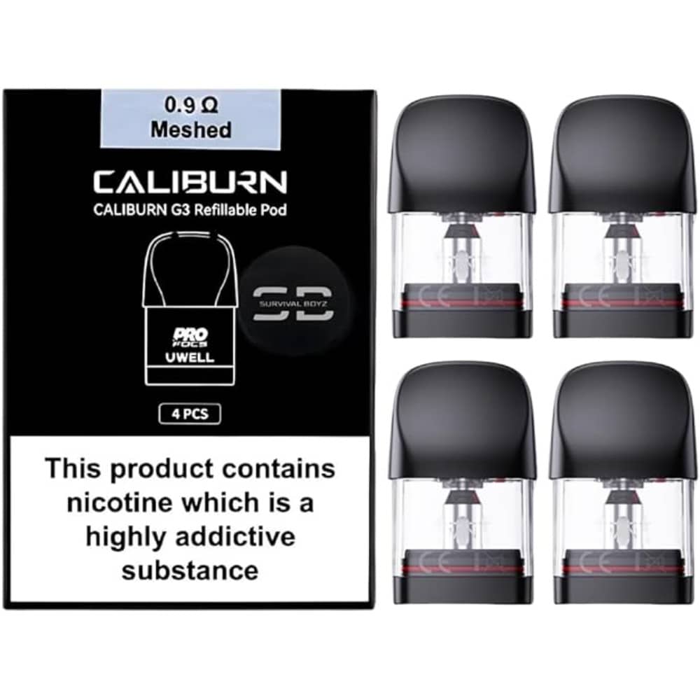 Uwell Caliburn G3 Replacement Pods 4 Packs 0.9ohm