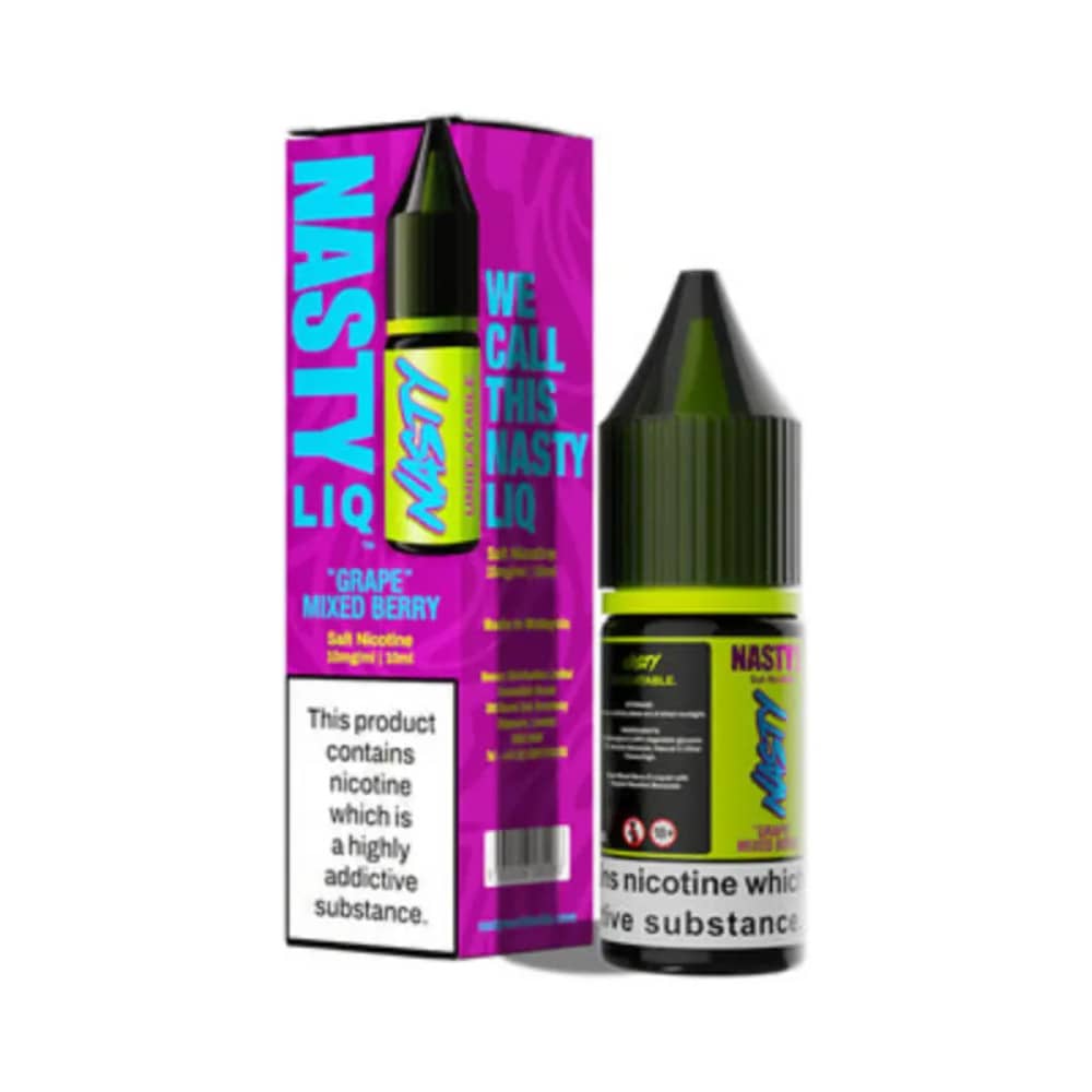 Nasty Liq Nic Salts e liquids 10ml Grape Mixed Berry 20mg