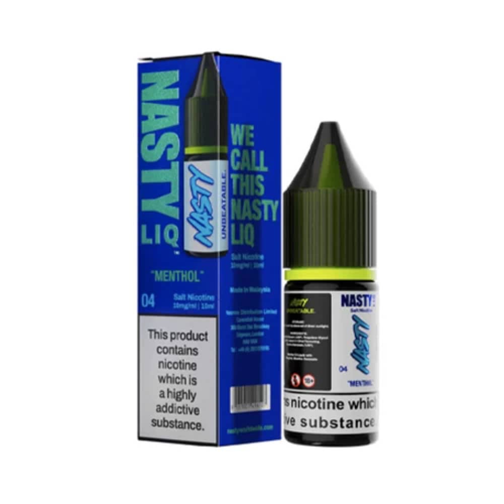 Nasty Liq Nic Salts e liquids 10ml Menthol 10mg