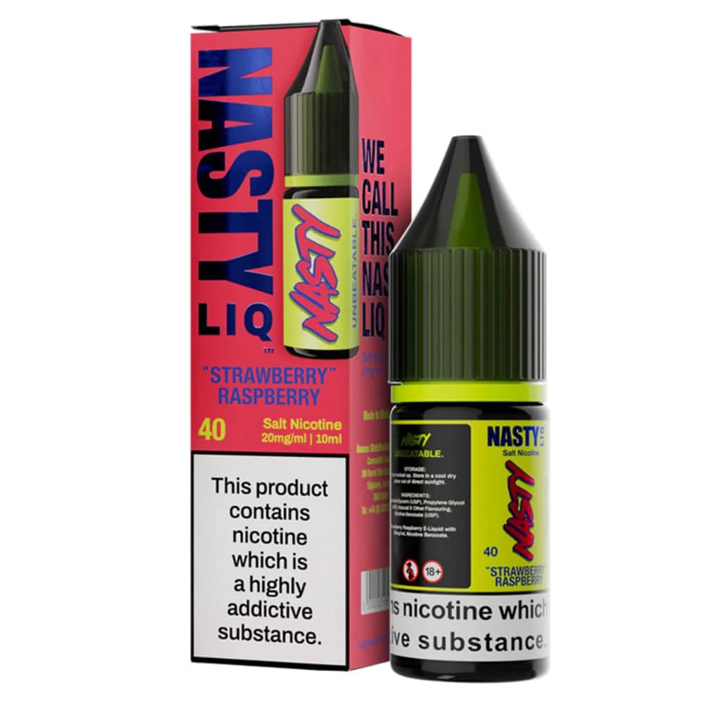 Nasty Liq Nic Salts e liquids 10ml Strawberry Raspberry 20mg