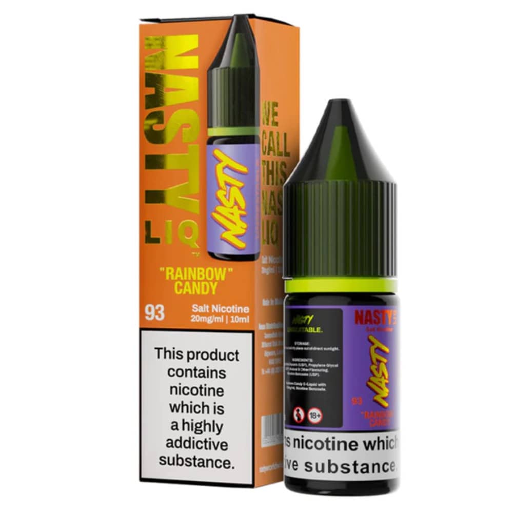 Nasty Liq Nic Salts e liquids 10ml Rainbow Candy 10mg