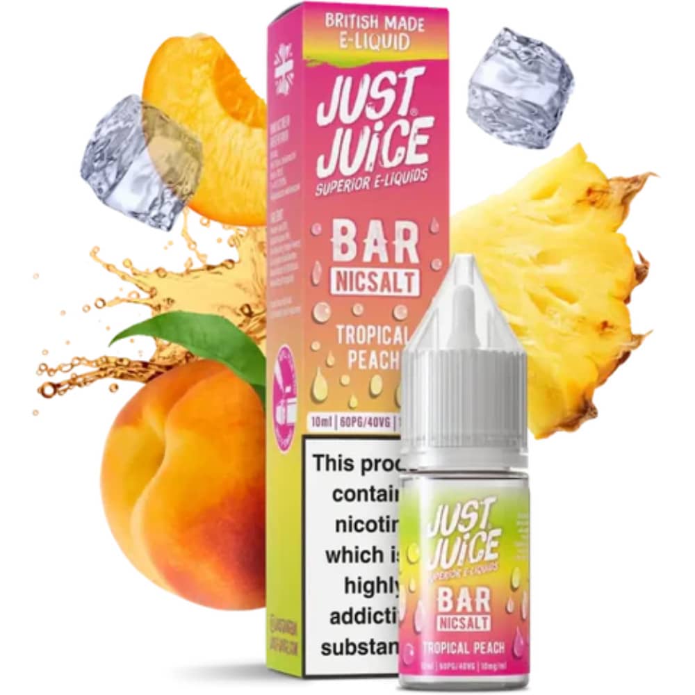 Just Juice Bar Nic Salts e liquids 10ml Tropical Peach 10mg