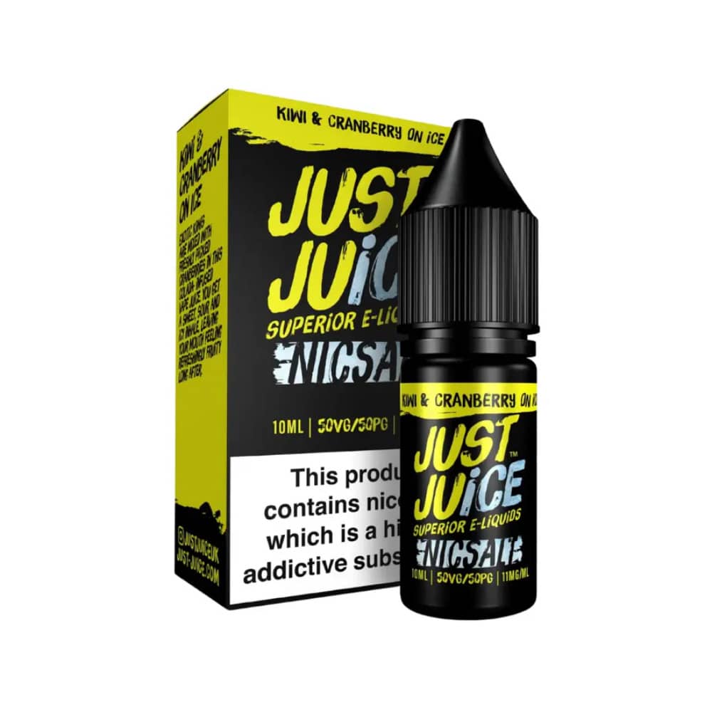 Just Juice Original Nic Salts e liquids 10ml Kiwi Cranberry On Ice 10mg