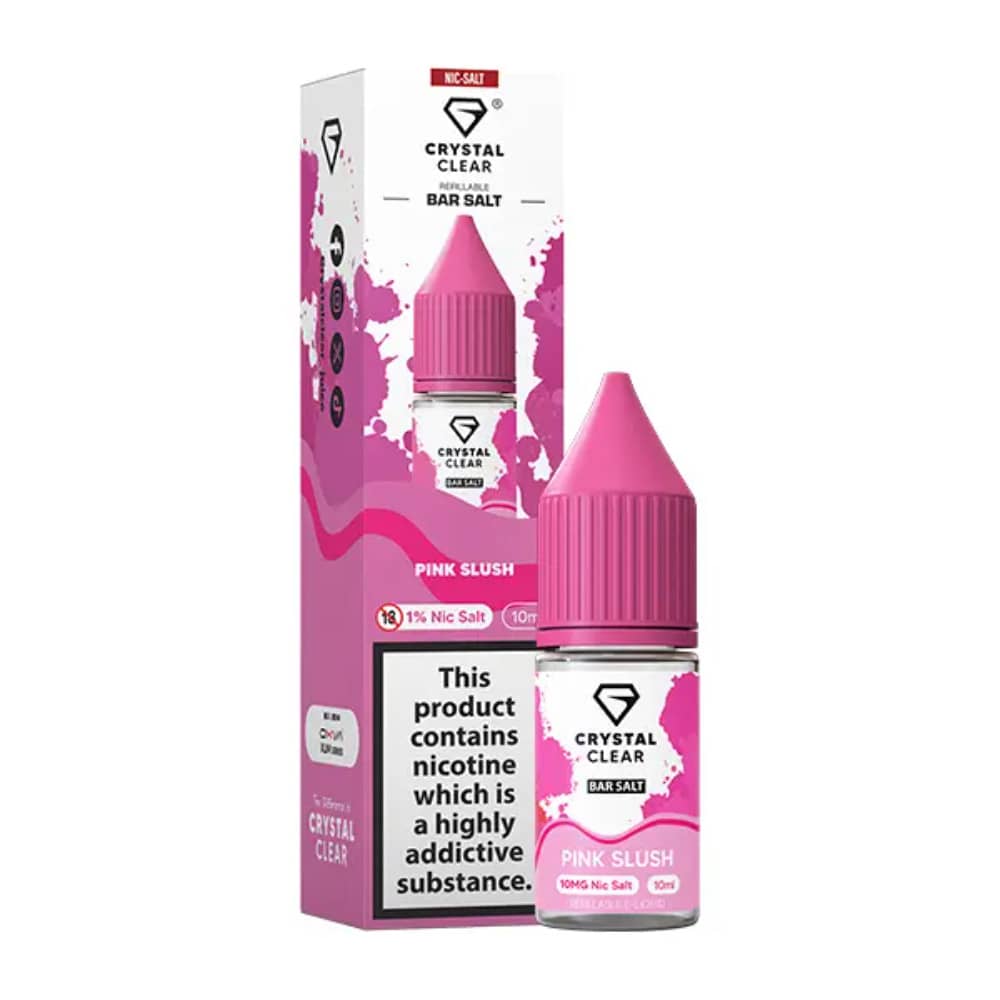 Crystal Clear Nic Salts e liquids 10ml Pink Slush 10mg