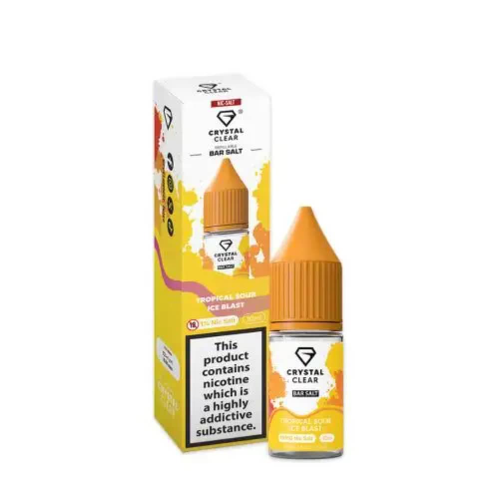 Crystal Clear Nic Salts e liquids 10ml Tropical Sour Ice 20mg