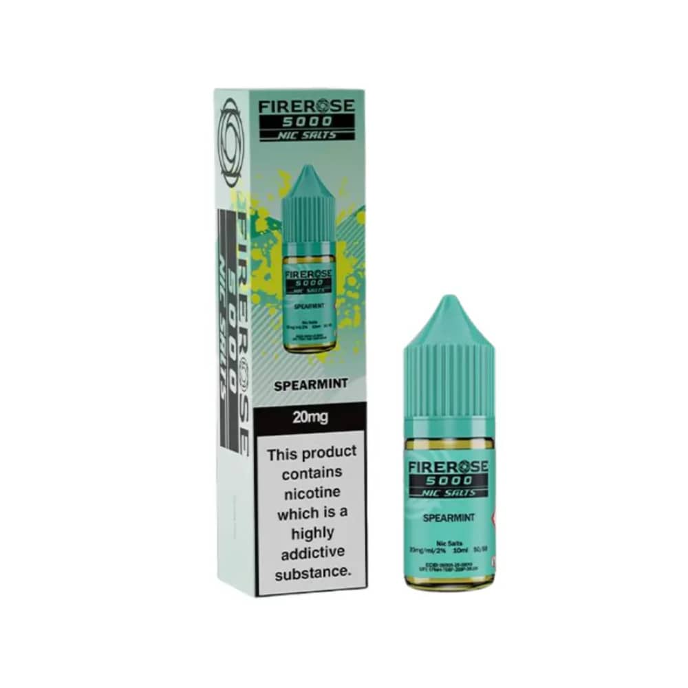 Firerose 5000 Nic Salts e liquids 10ml Spearmint 10mg