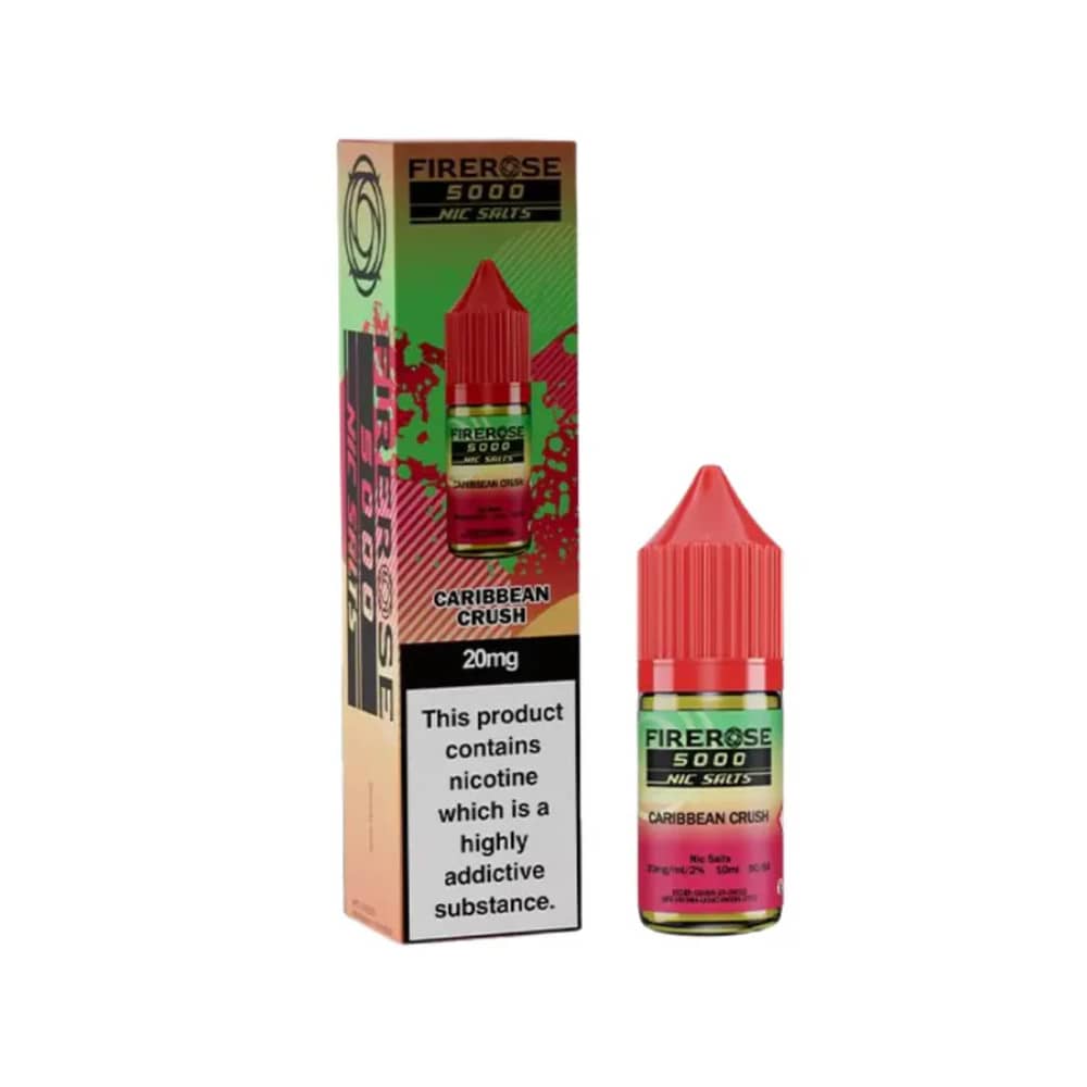 Firerose 5000 Nic Salts e liquids 10ml Caribbean Crush 20mg